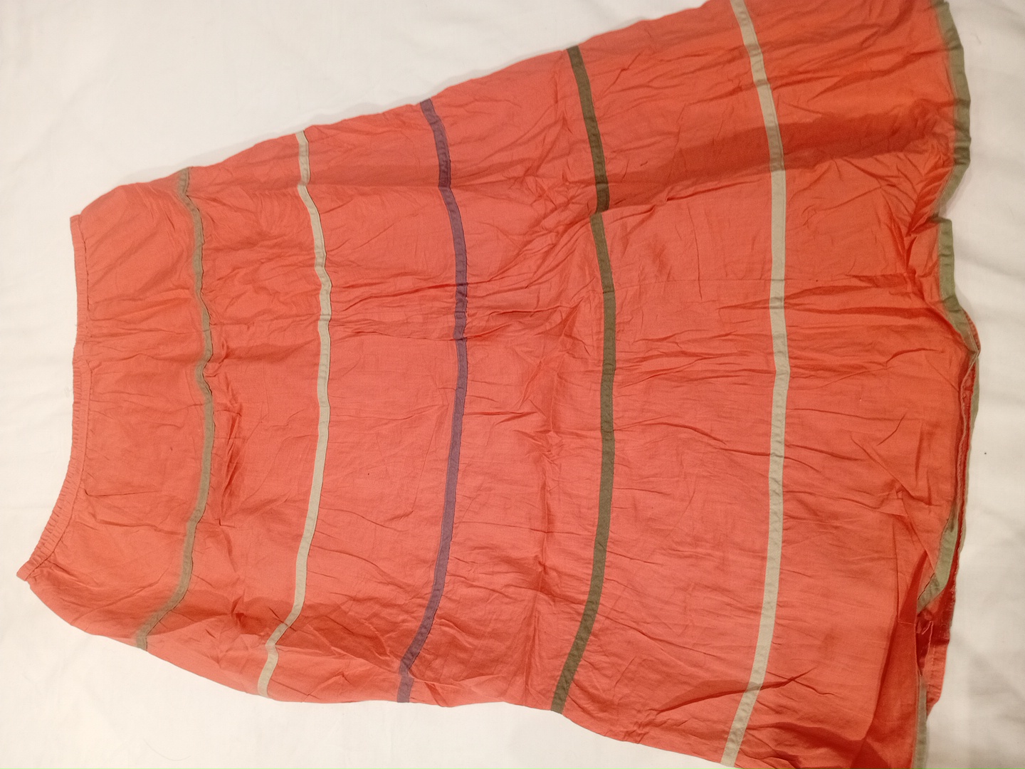 Talbots Petites Pink Striped Skirt