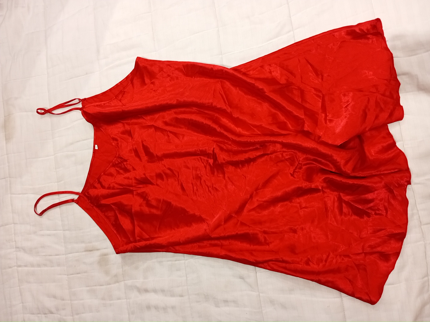 Women's Red Silk Cami Top