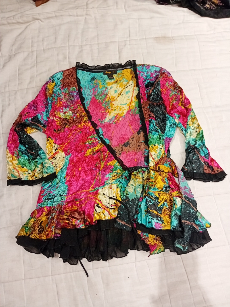 Multicolored Floral Kimono