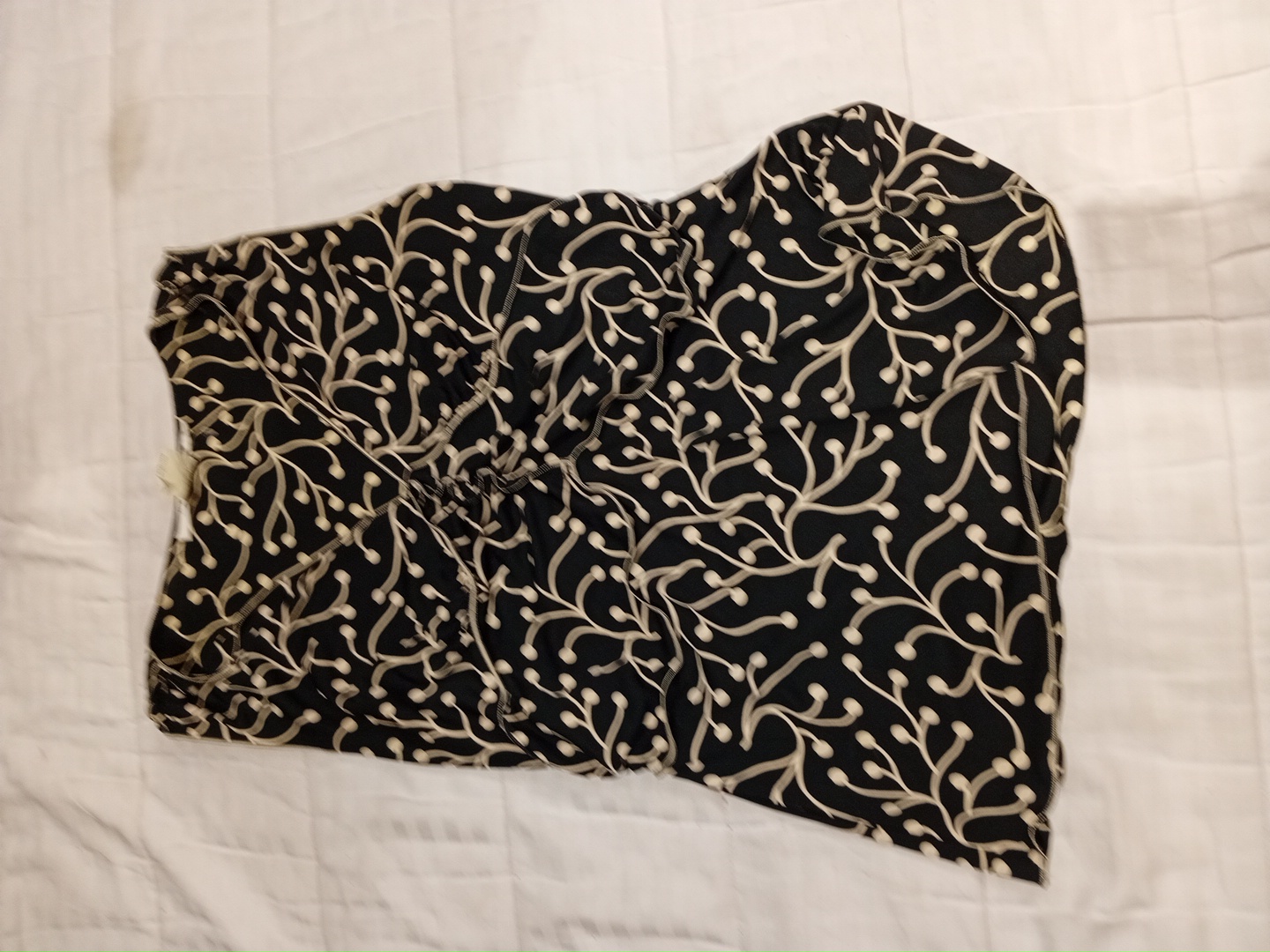 Black and Beige Floral Skirt