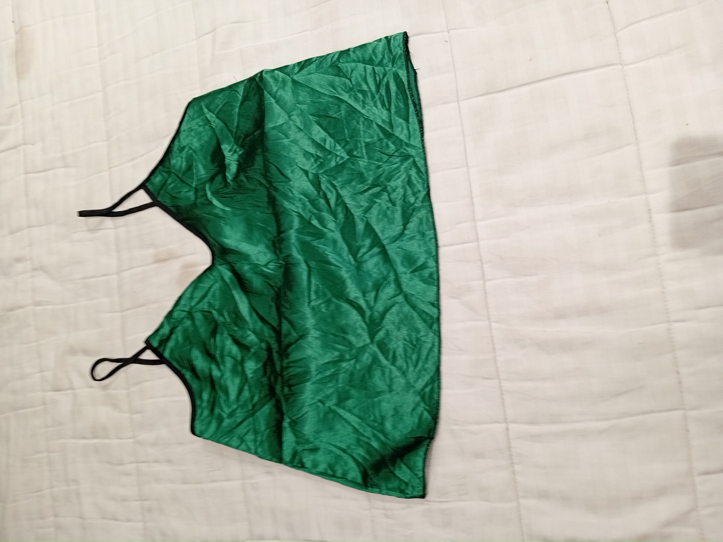 Green Satin Cami Top