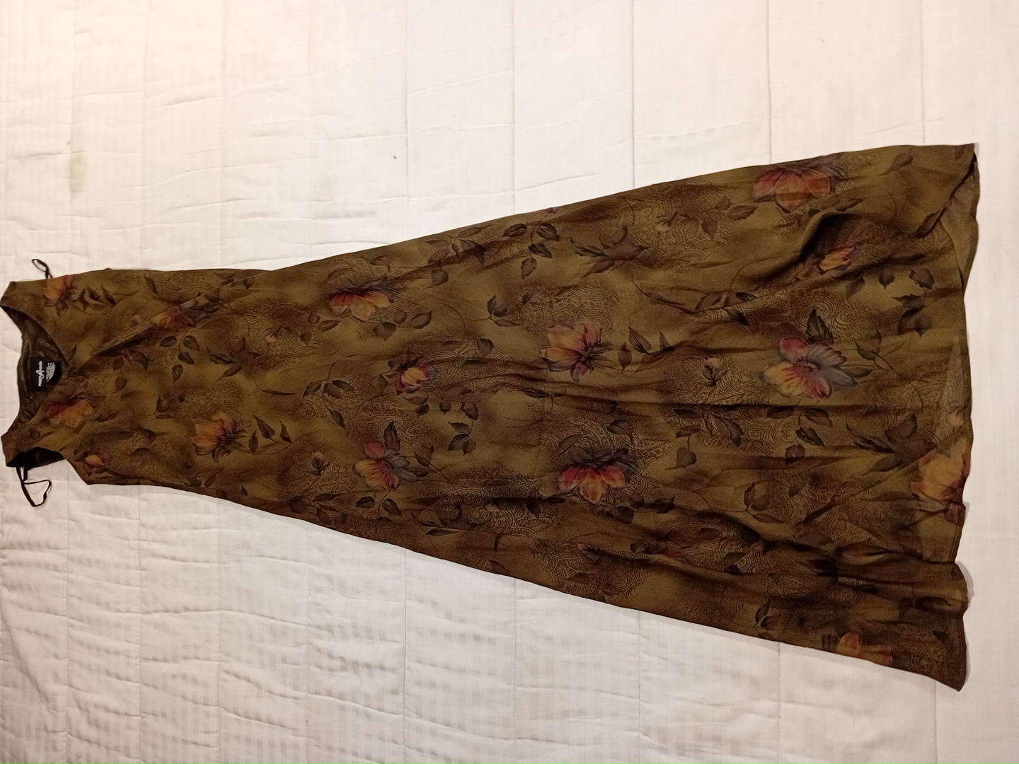 Robe maxi fleurie marron