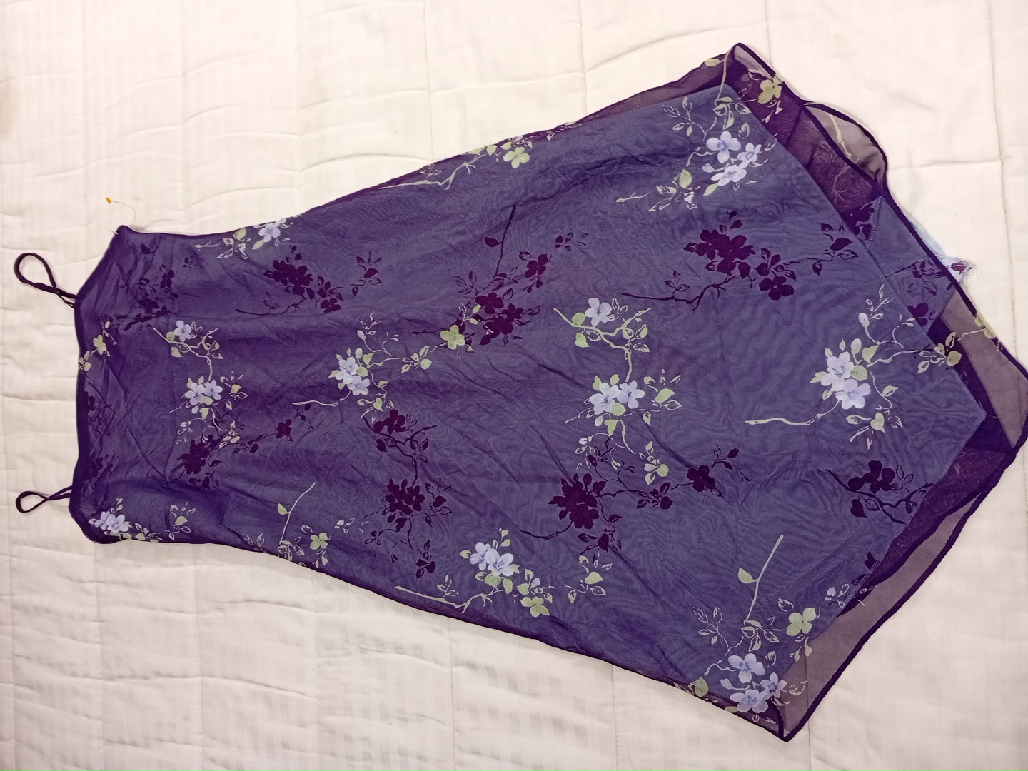 シアーフローラルスリップドレス