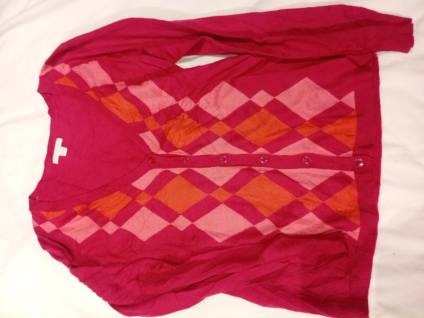 アーガイルカーディガン