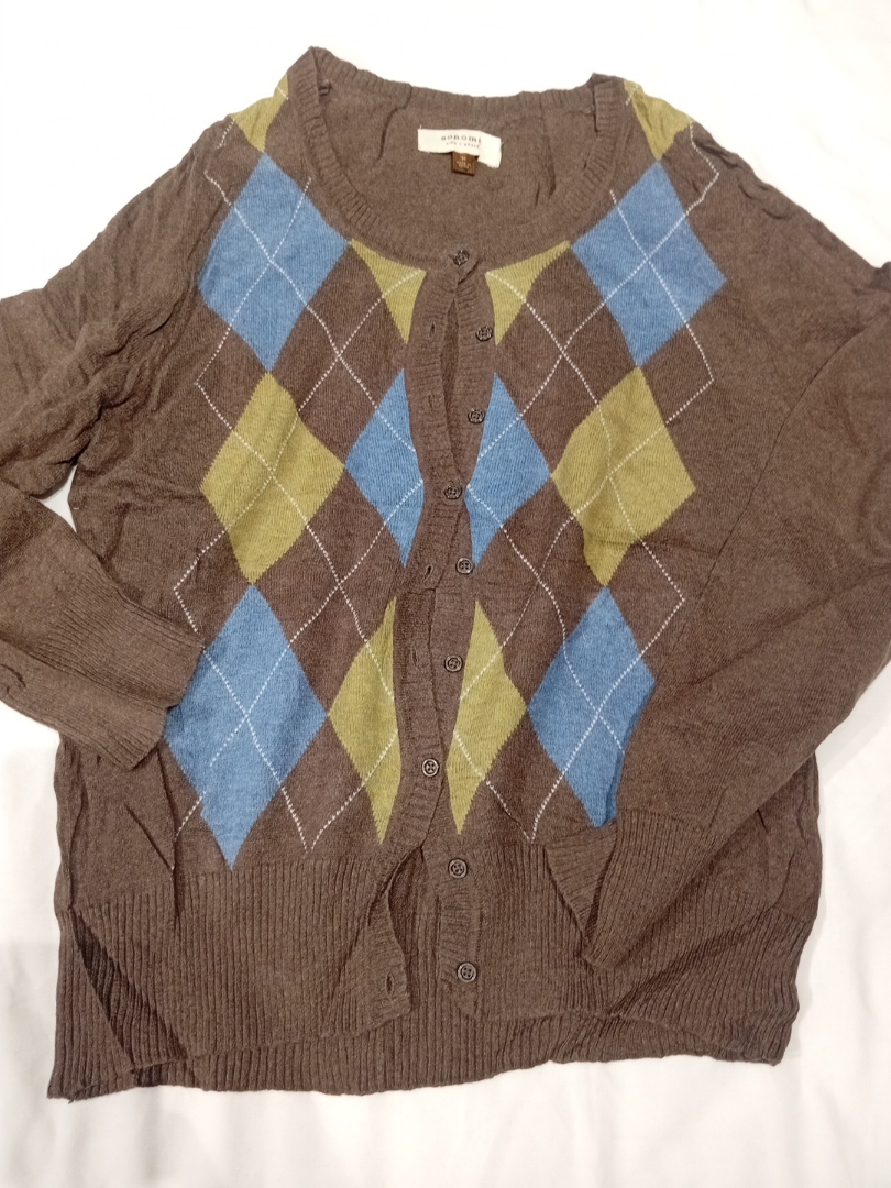 Argyle Cardigan Sweater