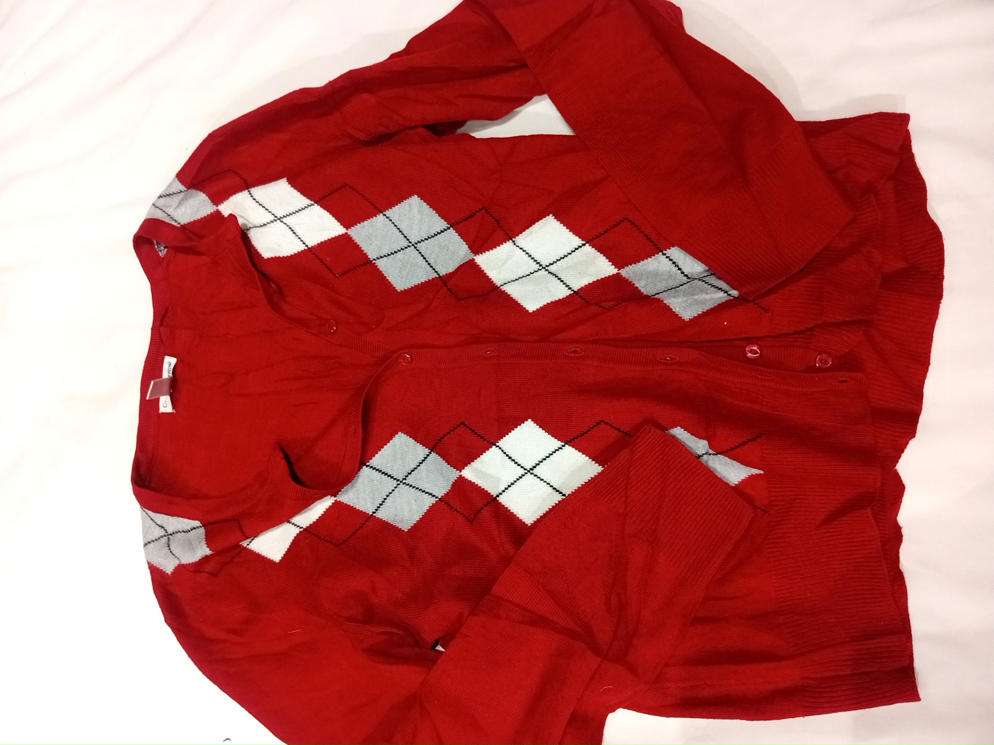 Argyle Pattern Cardigan