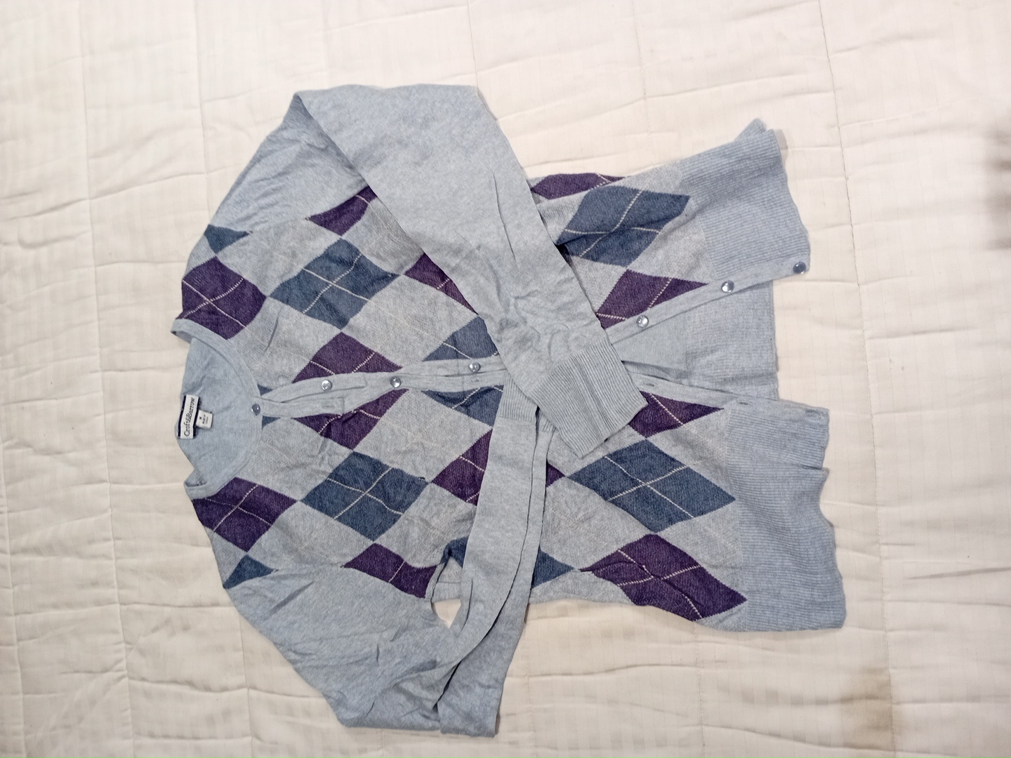Argyle Pattern Cardigan