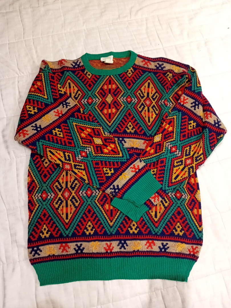 Maglione a maglia Fair Isle vibrante