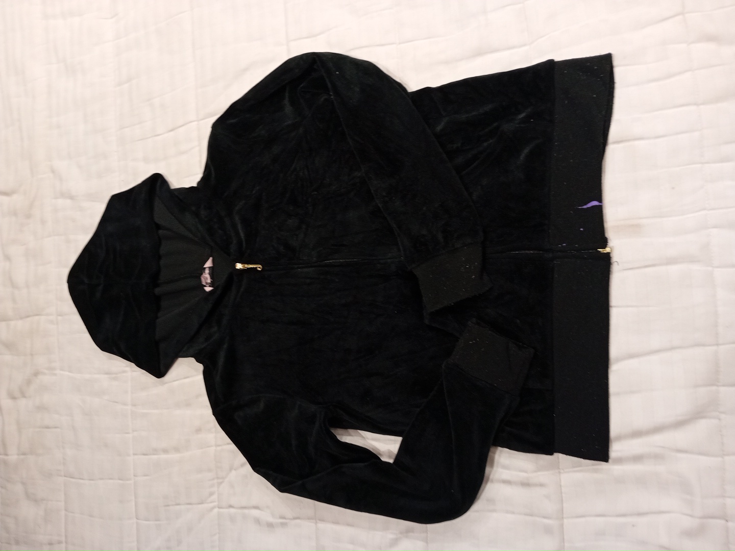 Black Velour Hoodie