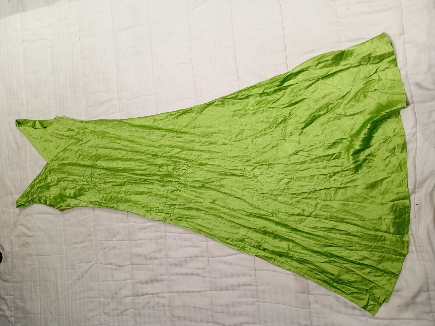 Lime Green Silk Dress