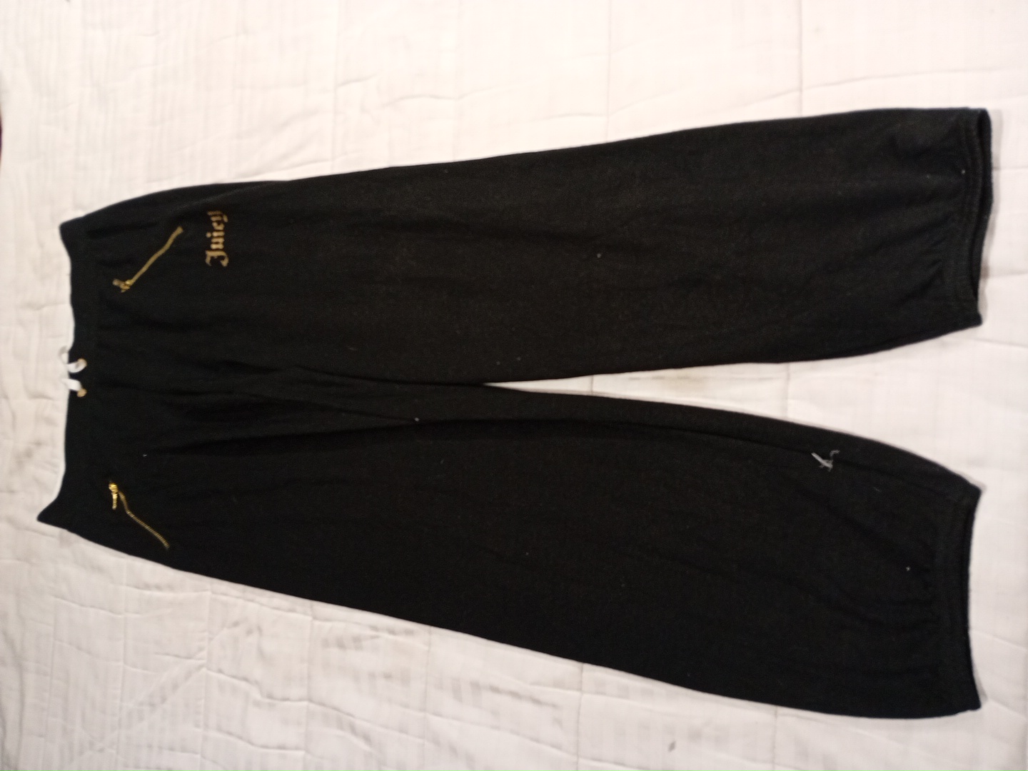 Black Velour Track Pants