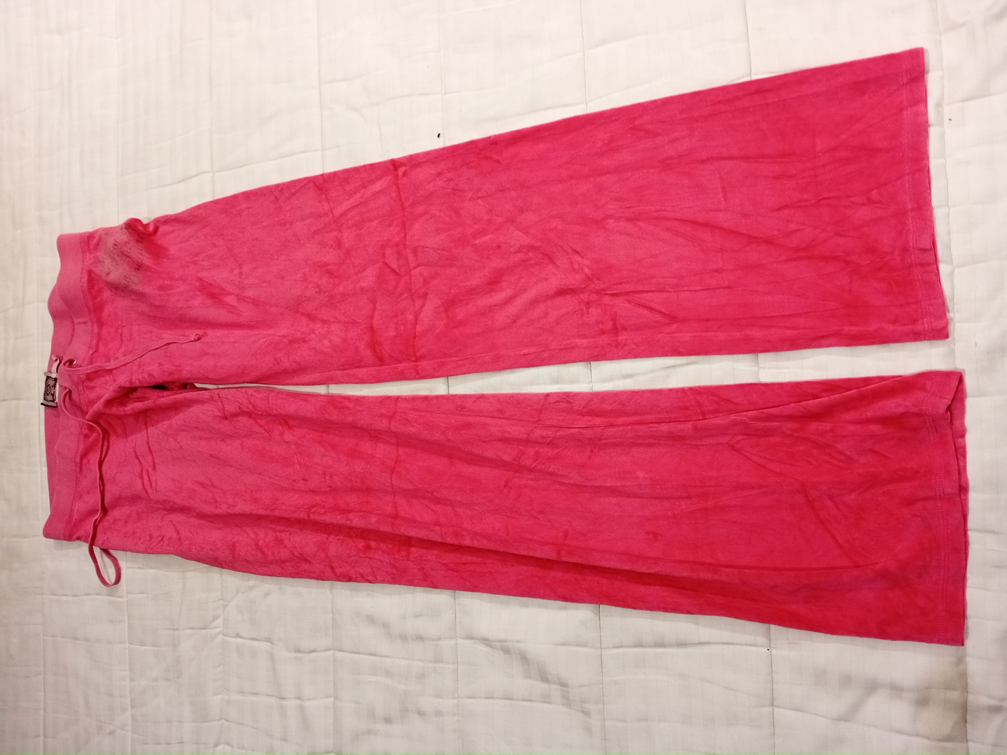 Pantalons en lin rose American Apparel