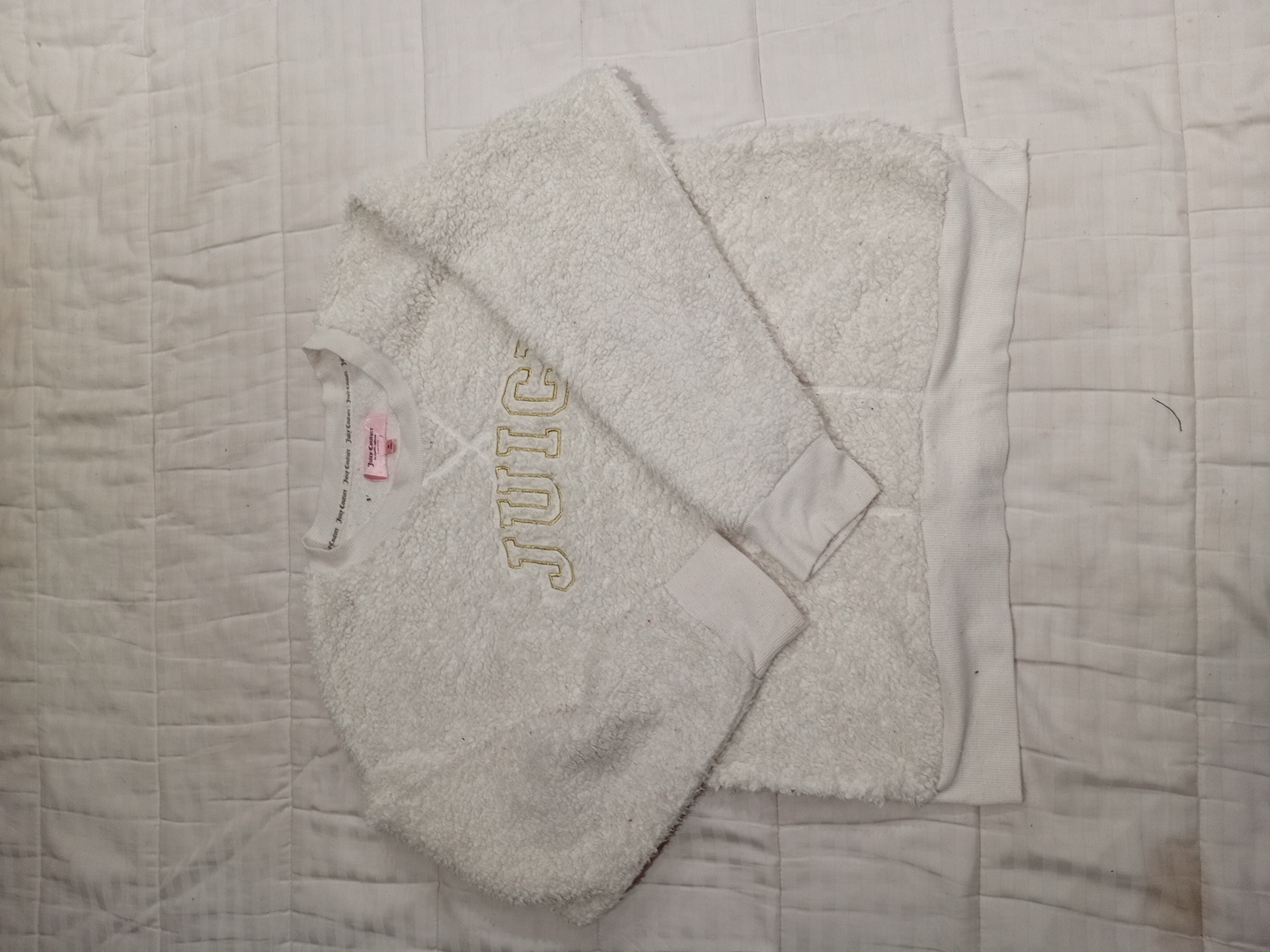 Pull en peluche blanc Juicy Couture