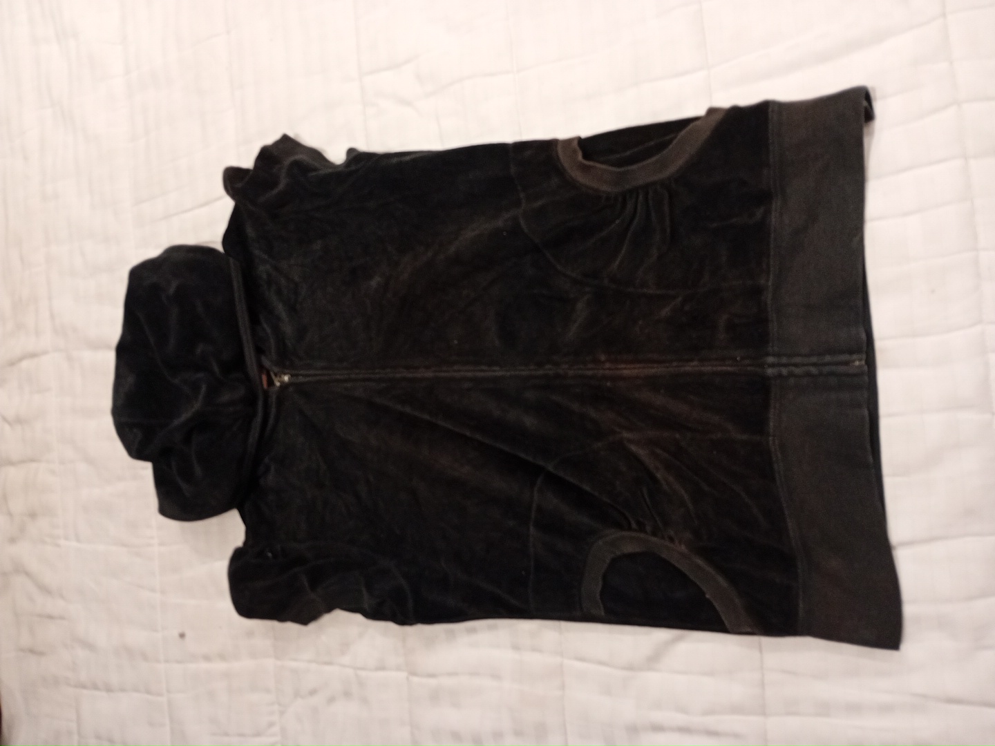 Giacca a vento nera in velour con cappuccio Juicy ..