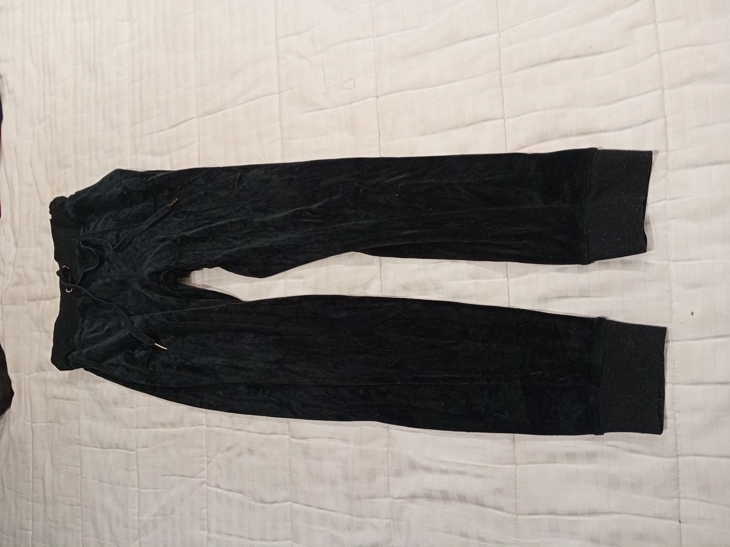 Pantalons de survêtement en velours noir