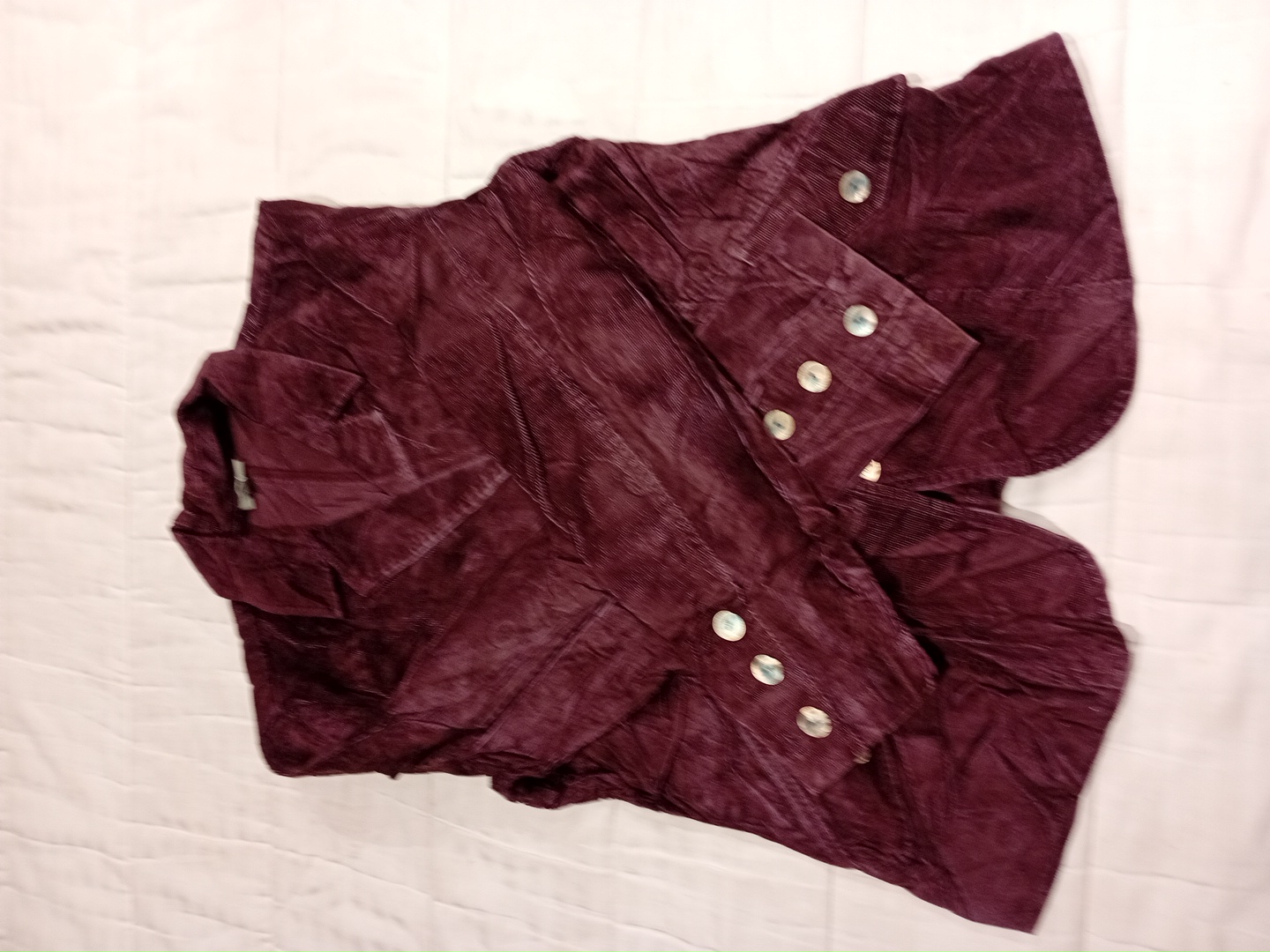 Giacca di velluto a coste color bordeaux