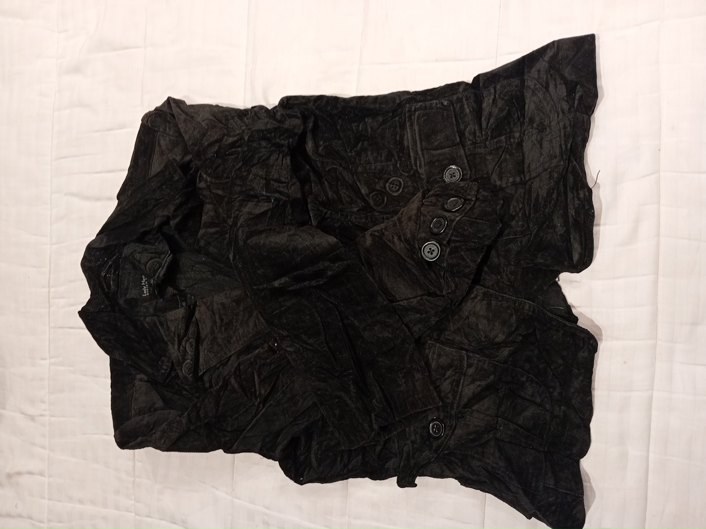 Giacca di velluto a coste nera