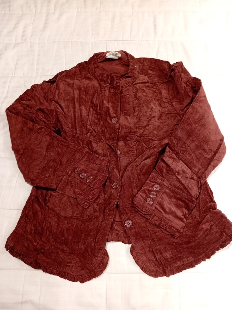 Giacca in velluto a coste color bordeaux