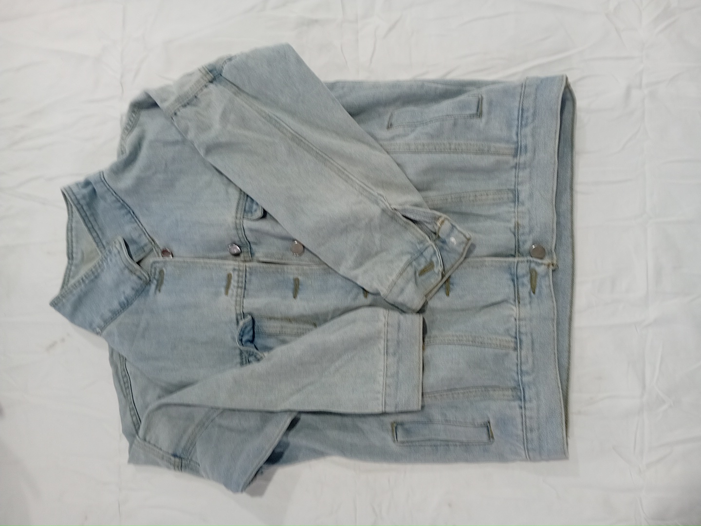 Giacca in denim azzurro chiaro