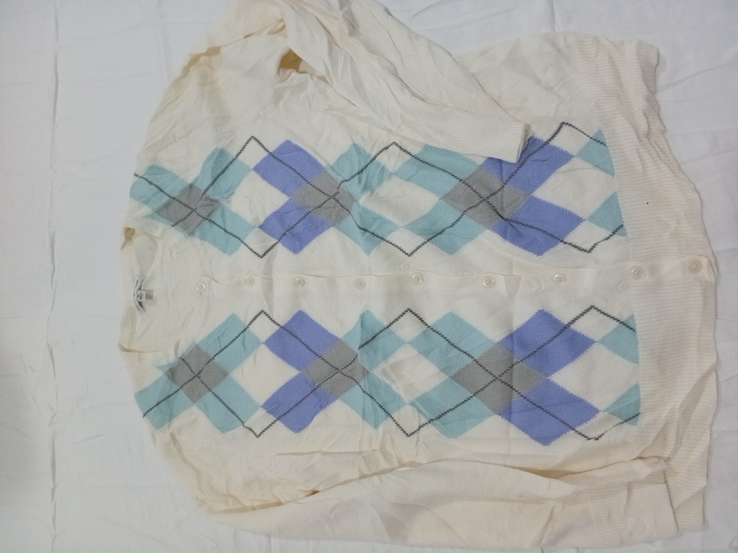 アーガイルパターンニットセーター