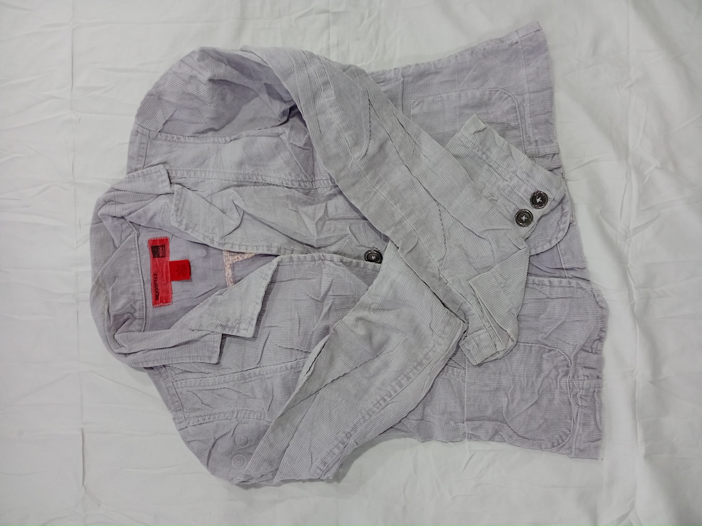 Women's Lightweight Gray Button-Down Shirt