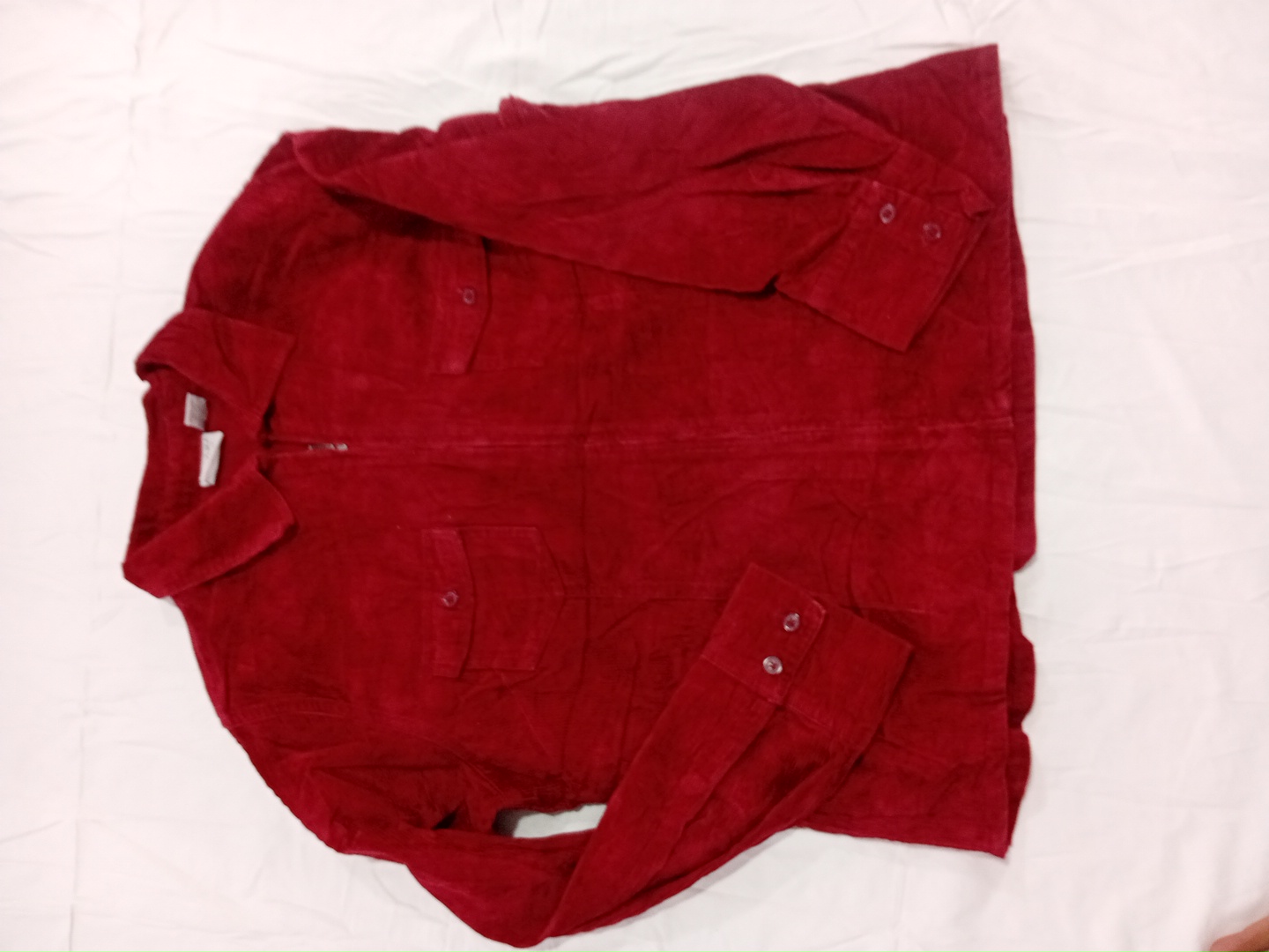 Giacca di velluto a coste rossa