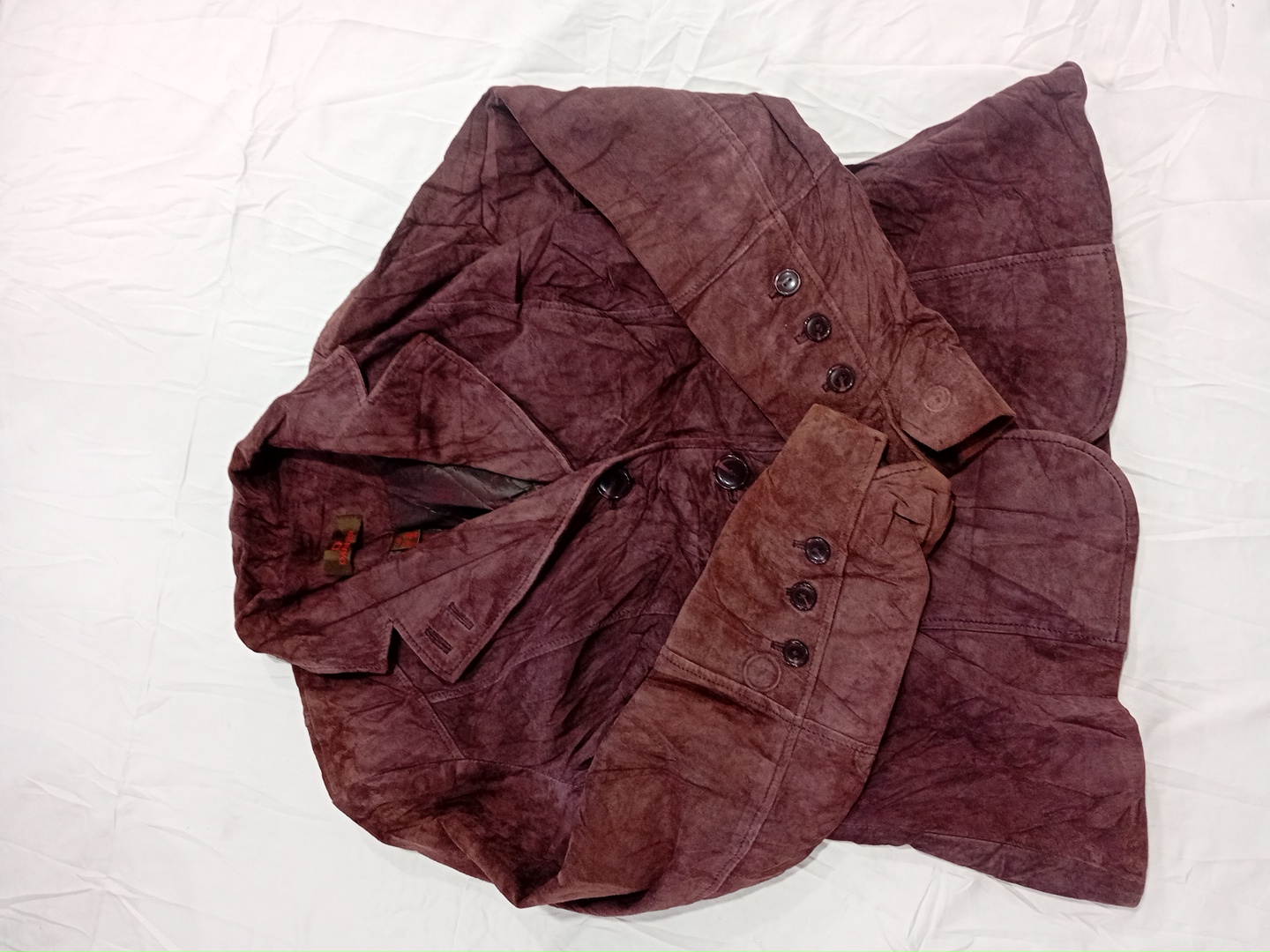 Braune Wildlederjacke