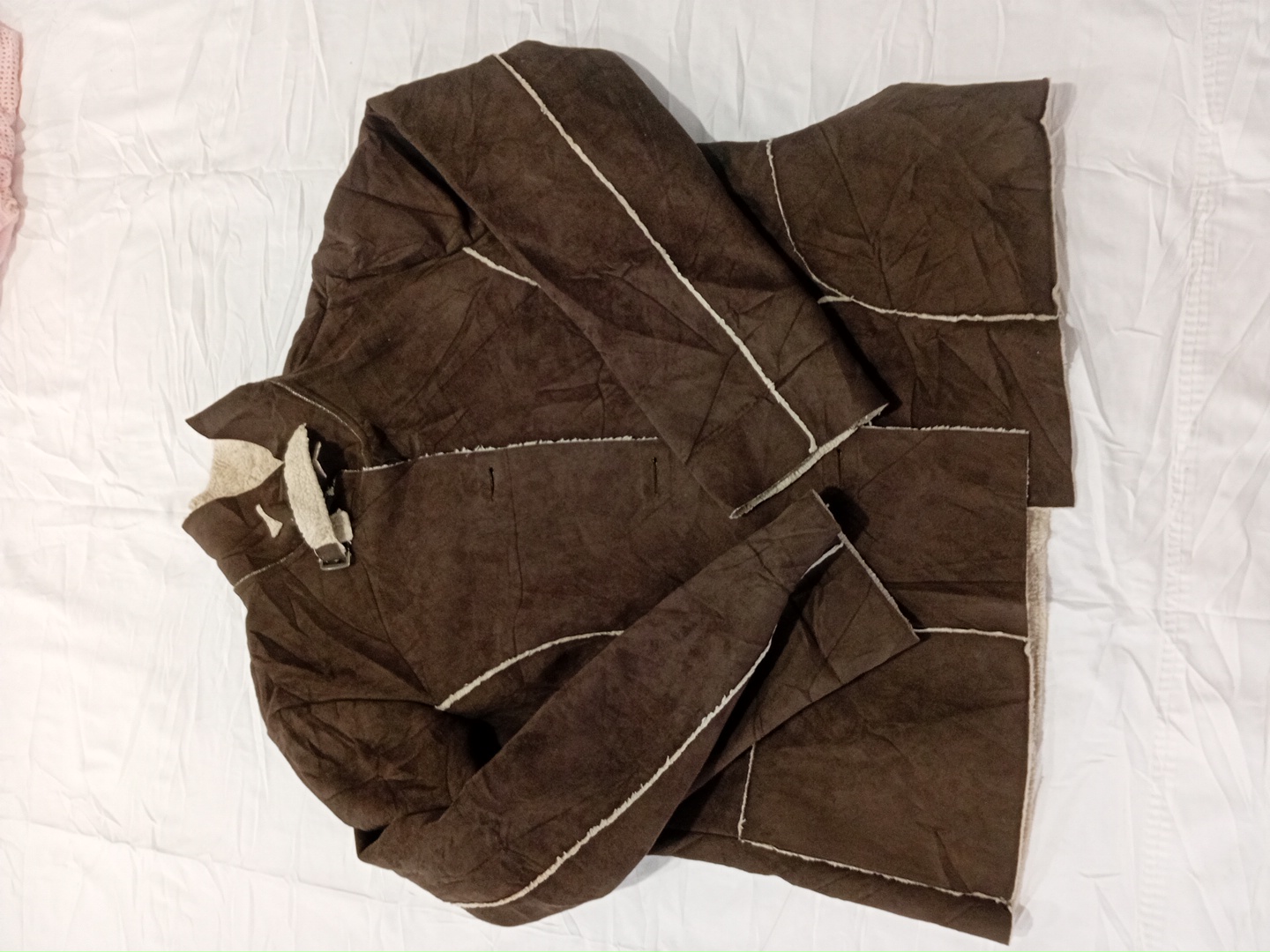 Giacca in pile marrone