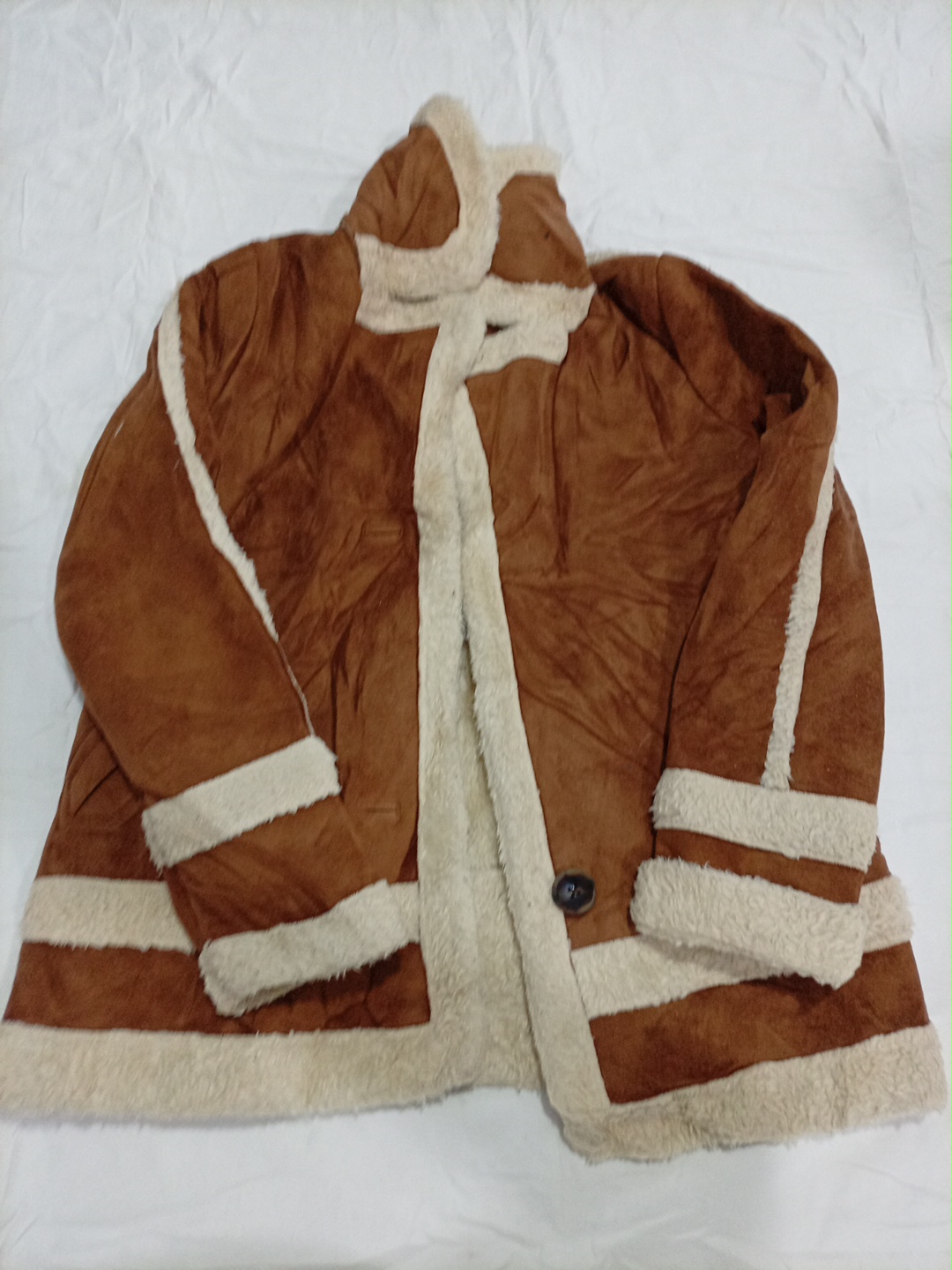 Abercrombie & Fitch Brown Shearling Coat