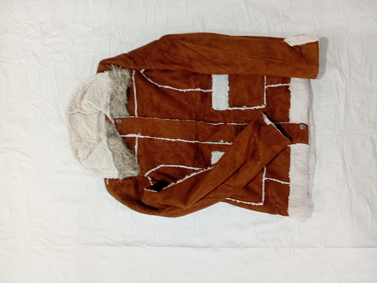 Giacca foderata in Sherpa marrone