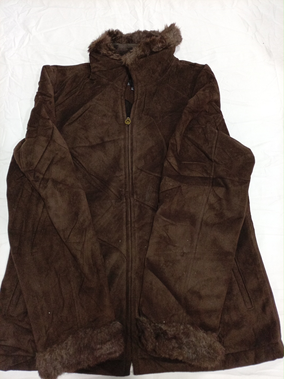 Liz Claiborne Levi's Leather Denim Puffer Jacket B..