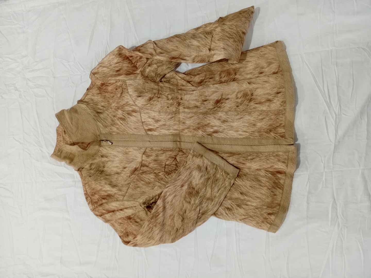 Giacca in pelliccia finta marrone