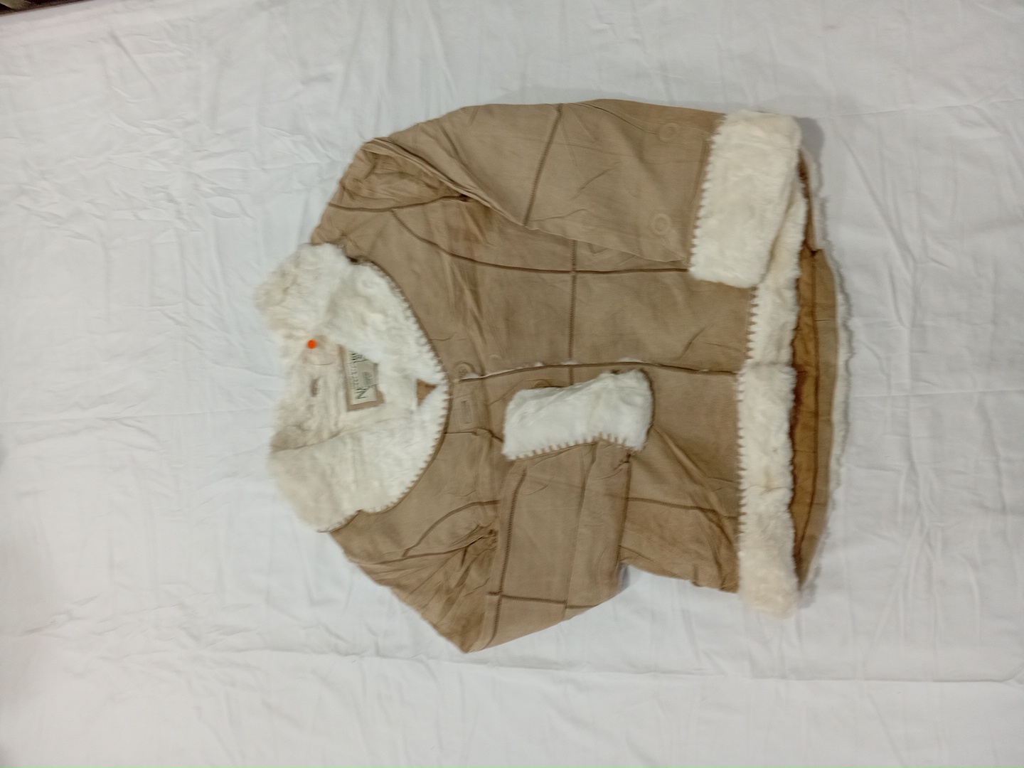 Giacca in pelliccia sintetica marrone