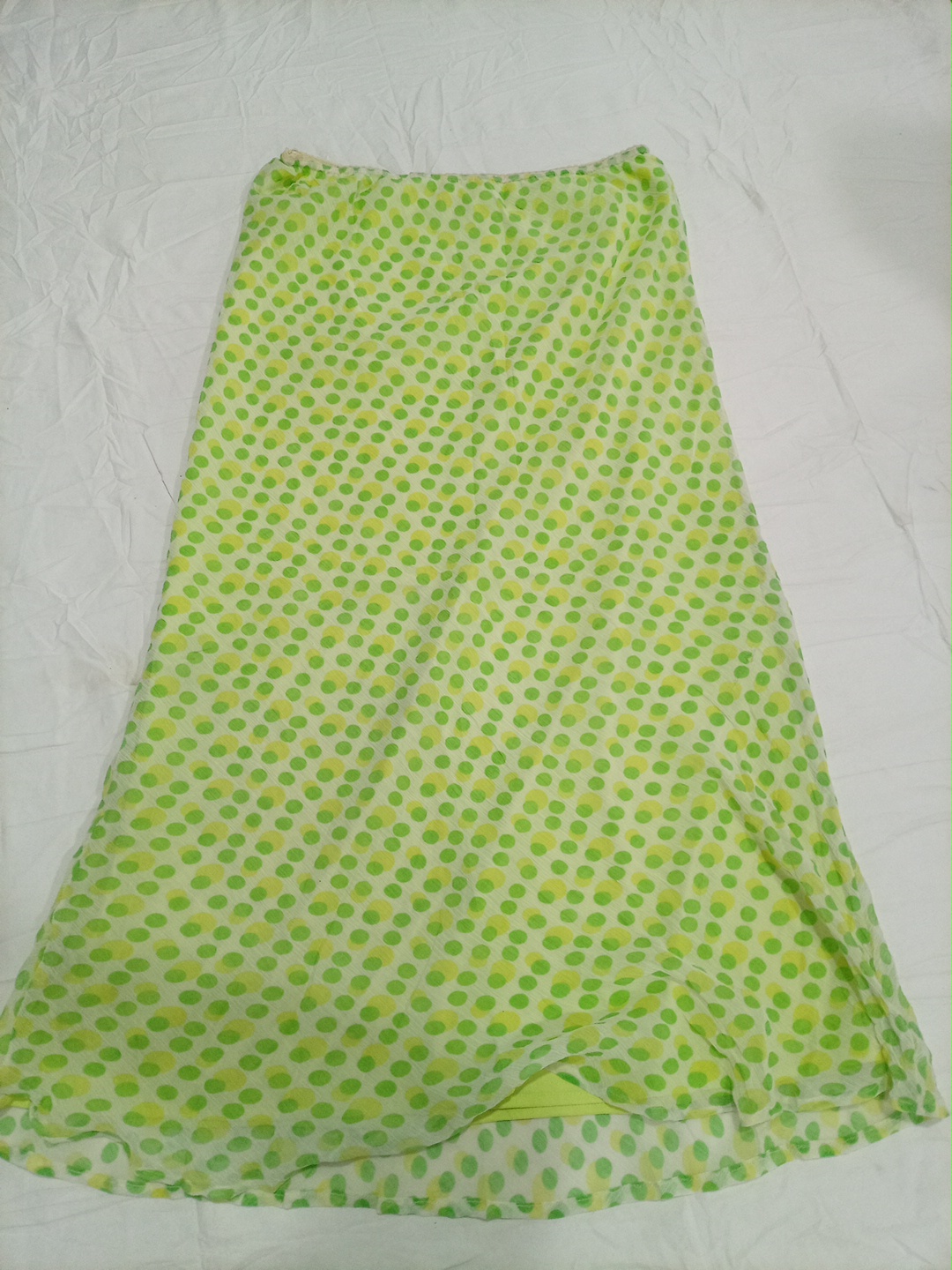 Lime Green Polka Dot Skirt