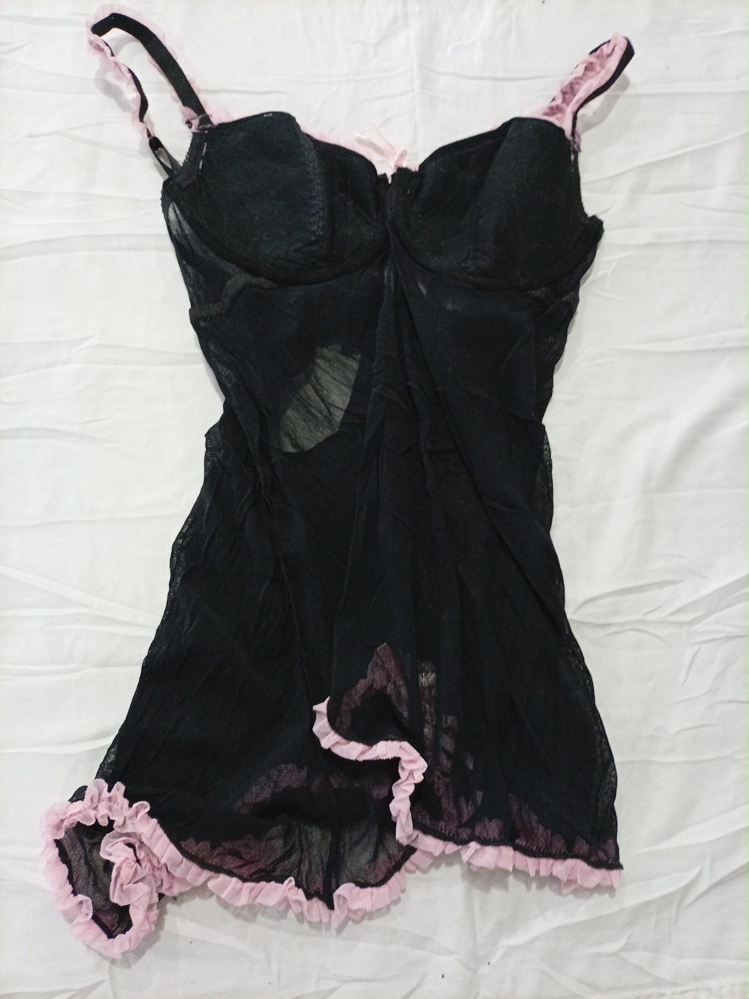 ヴィンテージキャミソール＆ベビードールバンドル - レースシルクミックスロット