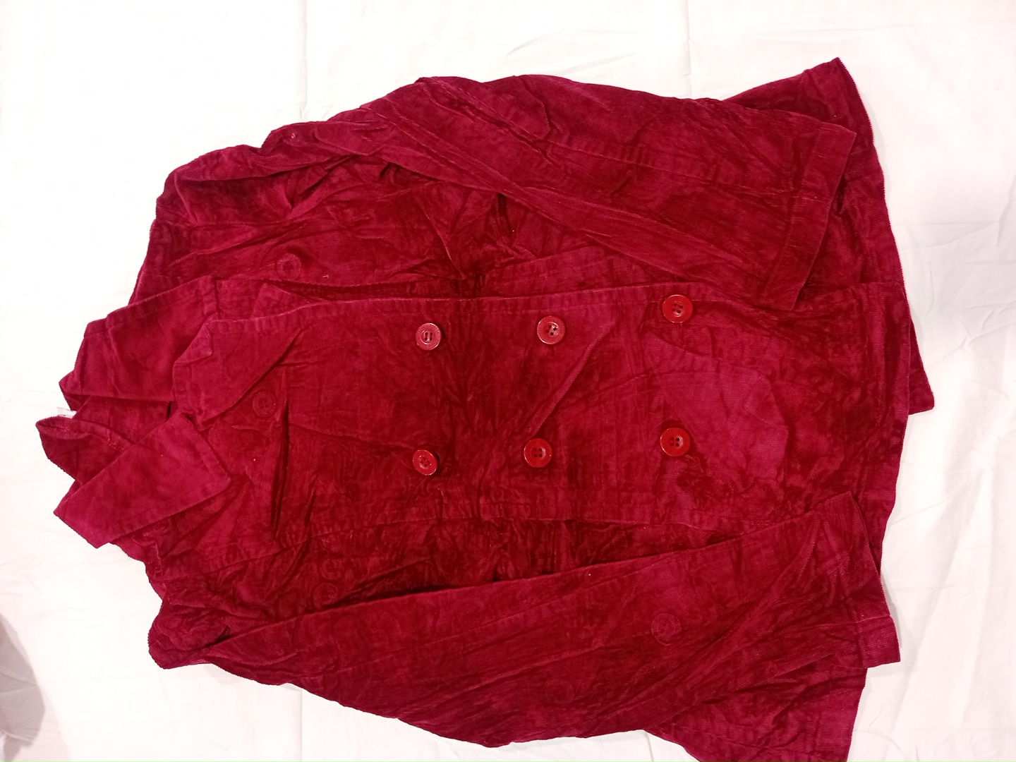 Giacca di velluto a coste rossa