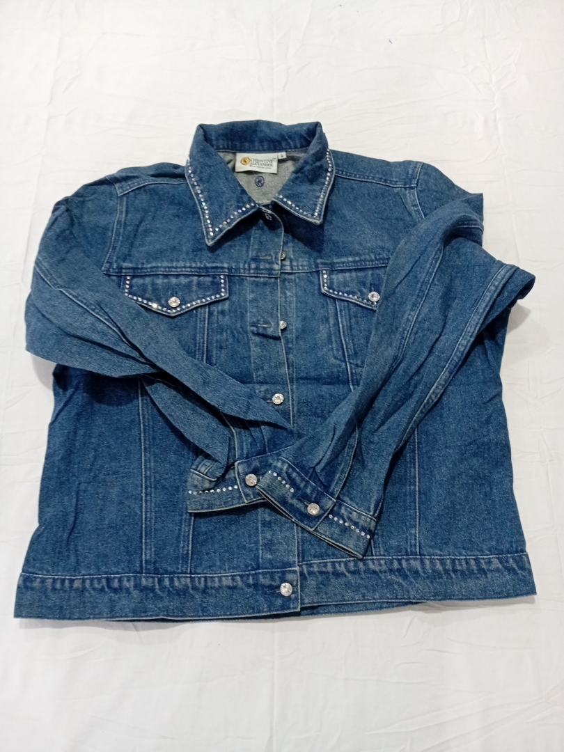 Denim Jacket with Rhinestones
