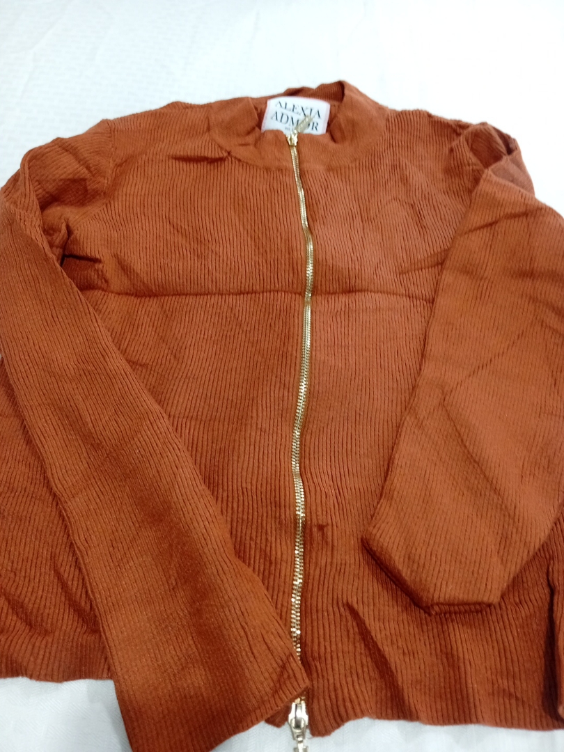 Felpa con zip a coste Alexia Admor