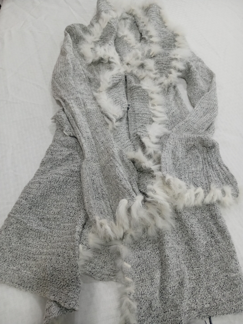 Shawl in Maglia Grigia