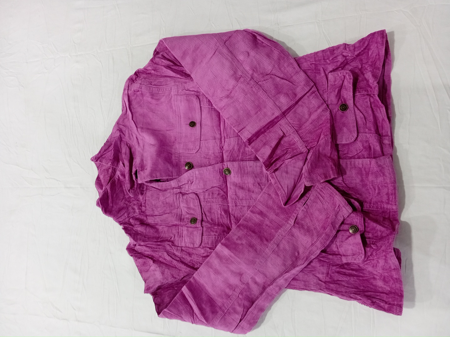 Giacca in velluto a coste rosa