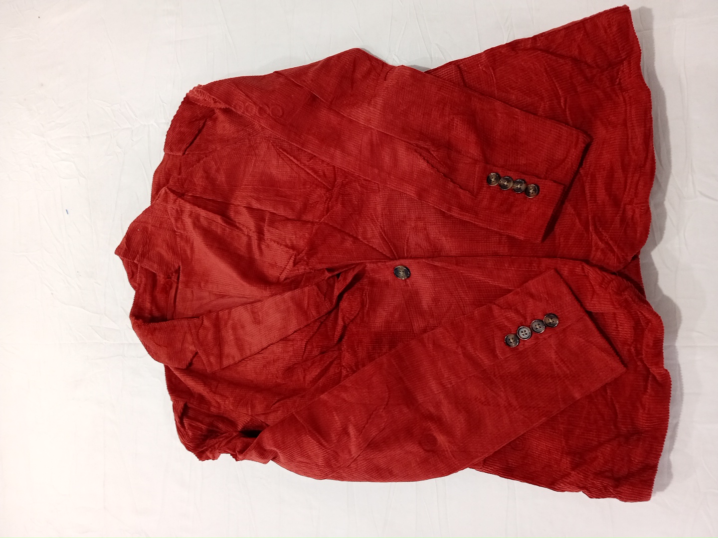 Giacca in velluto a coste rossa