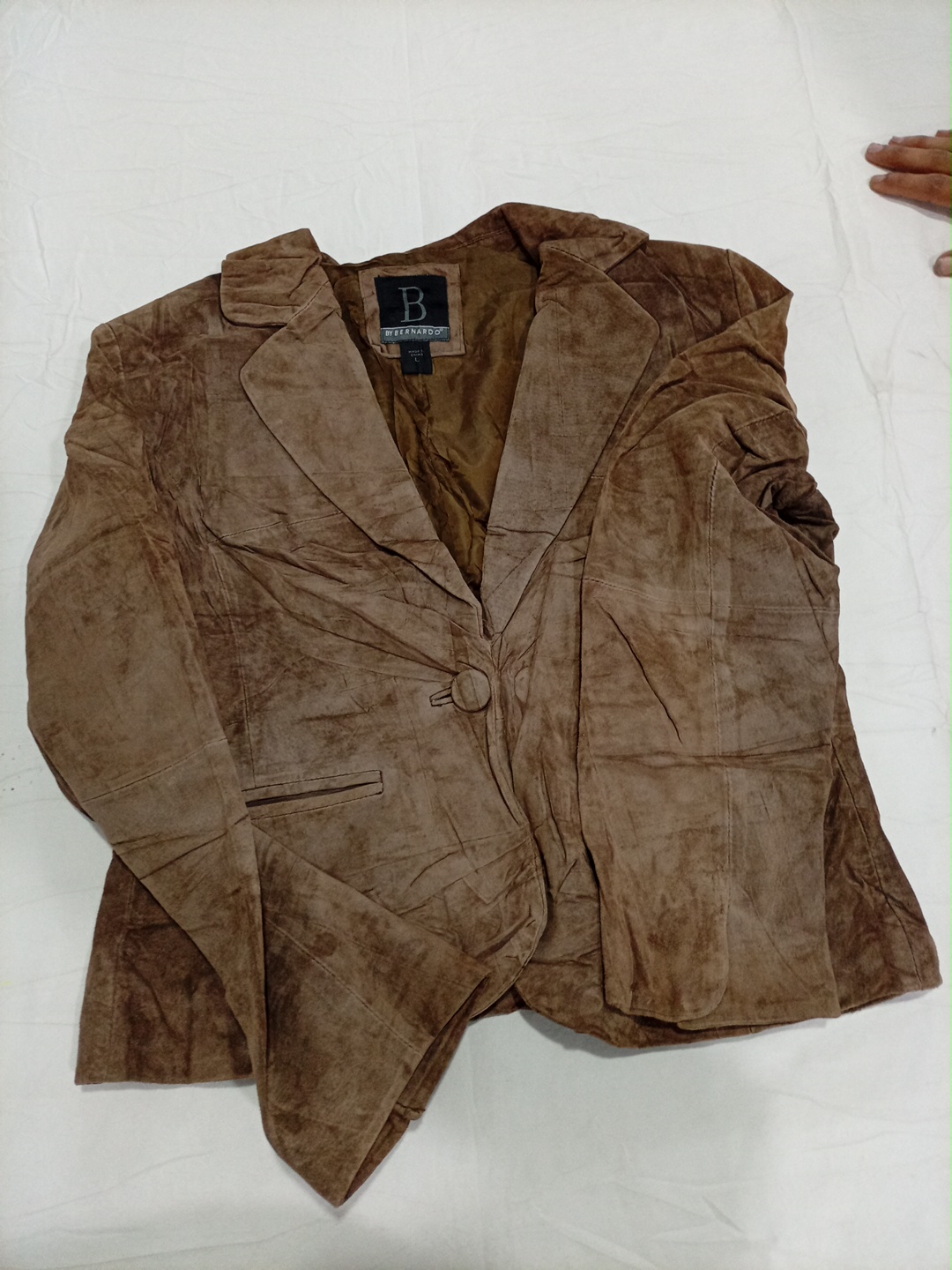 Blazer in camoscio marrone