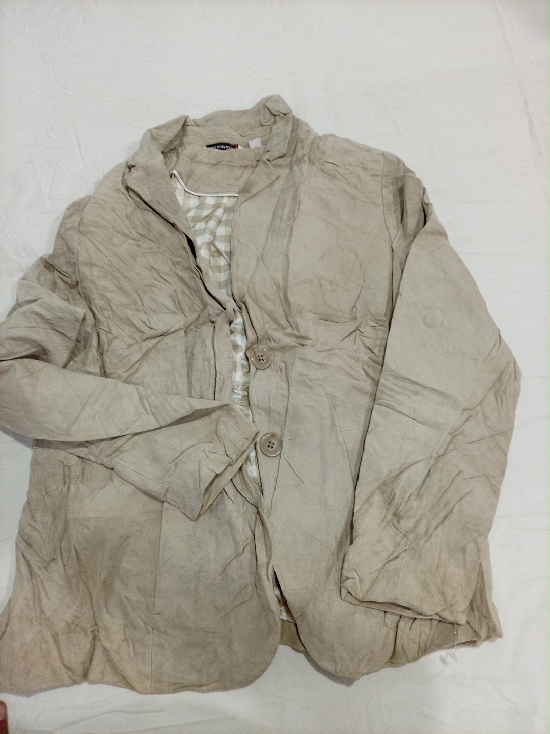 Giacca di cotone beige