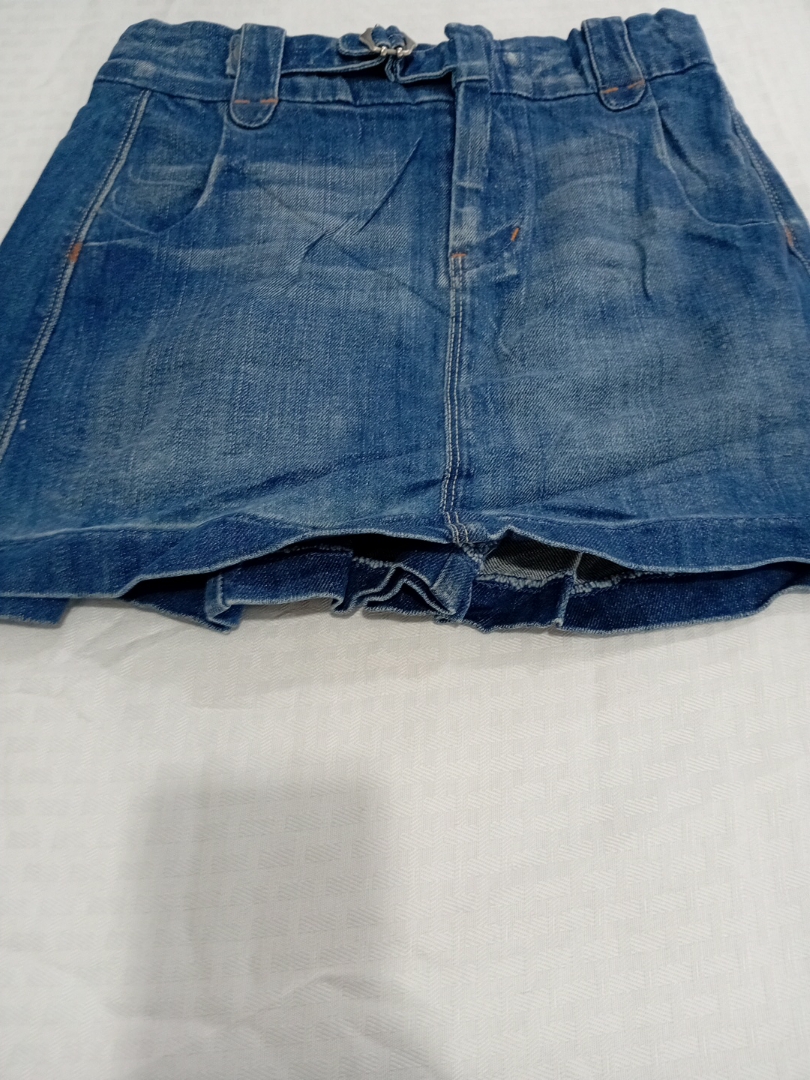 Jupe plissée en denim