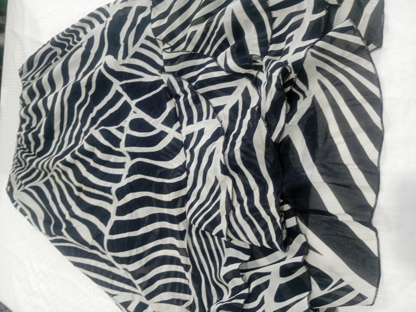 Black and White Striped Skirt