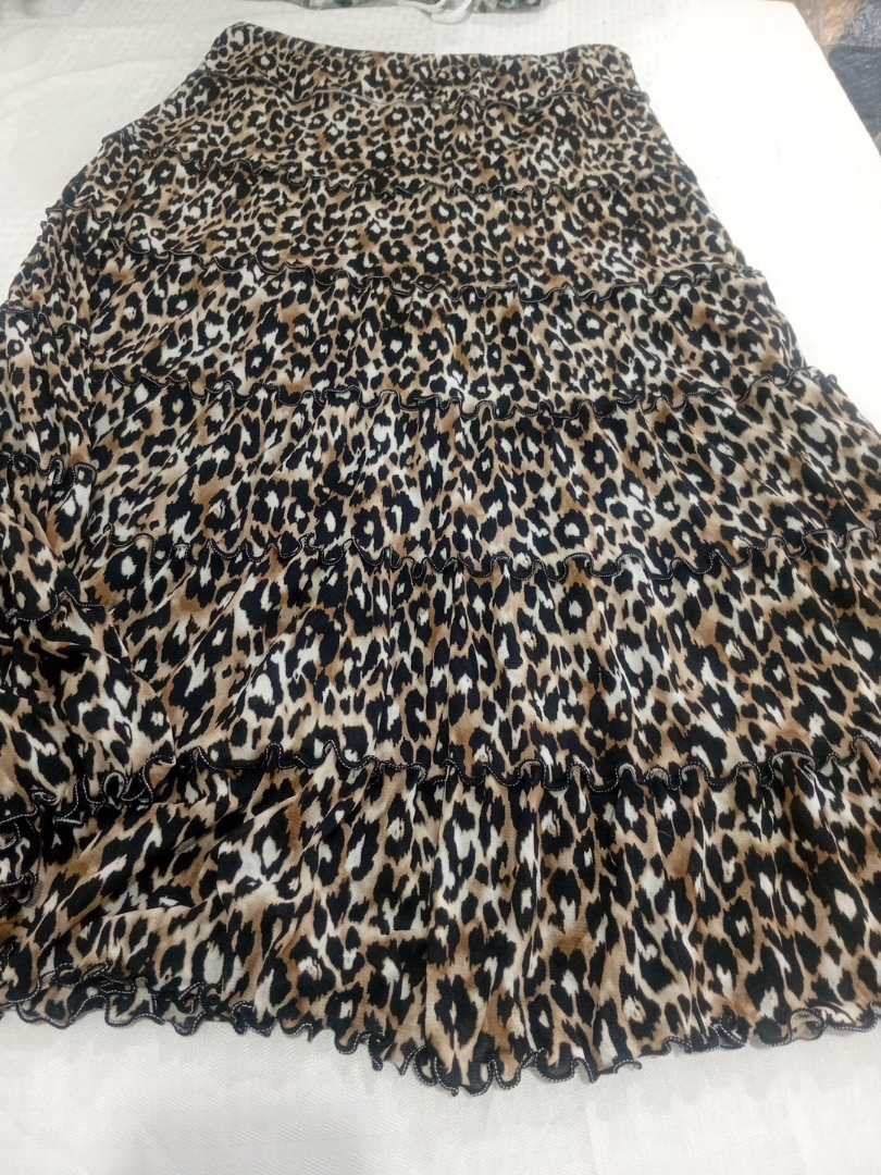 Jupe volants imprimé animal