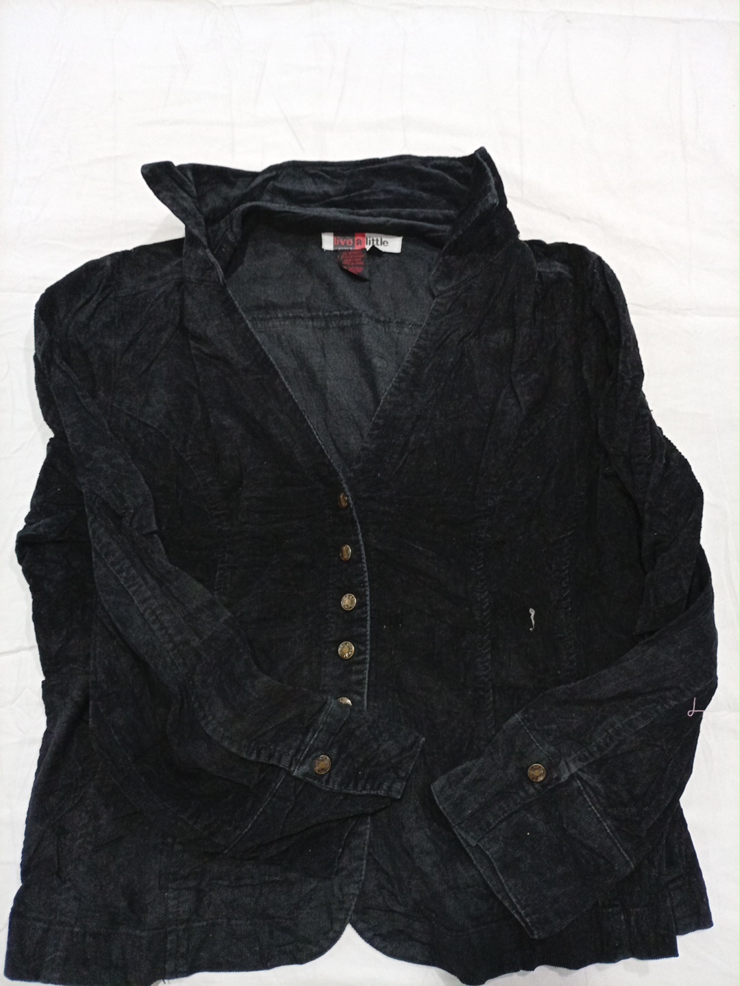 Veste en velours côtelé noir