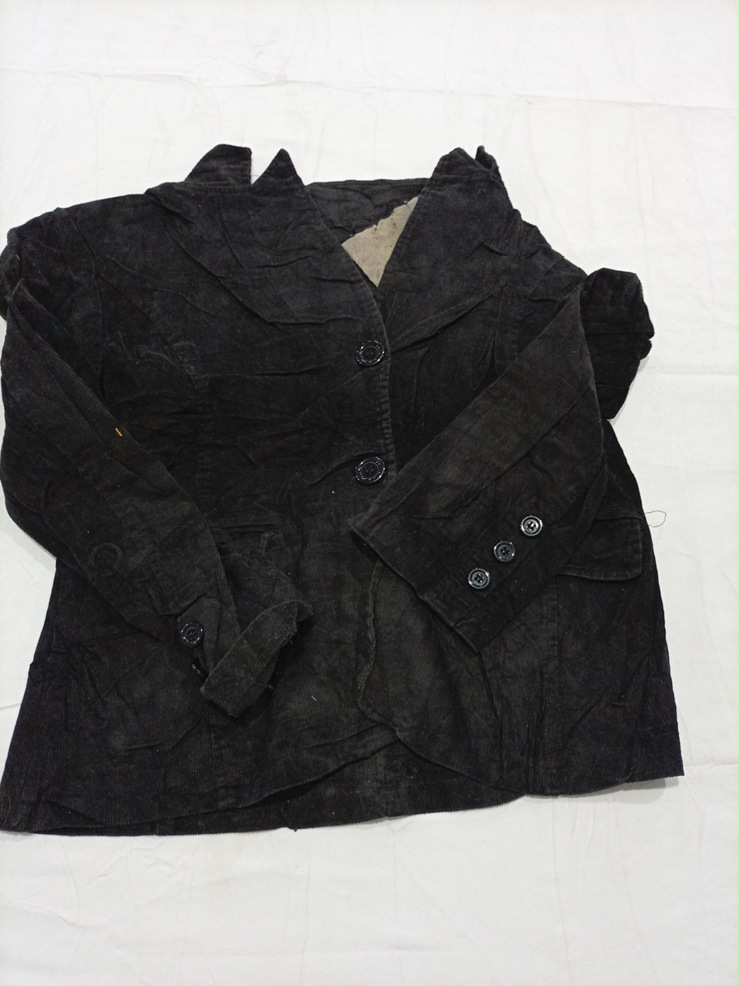 Veste en velours côtelé noir