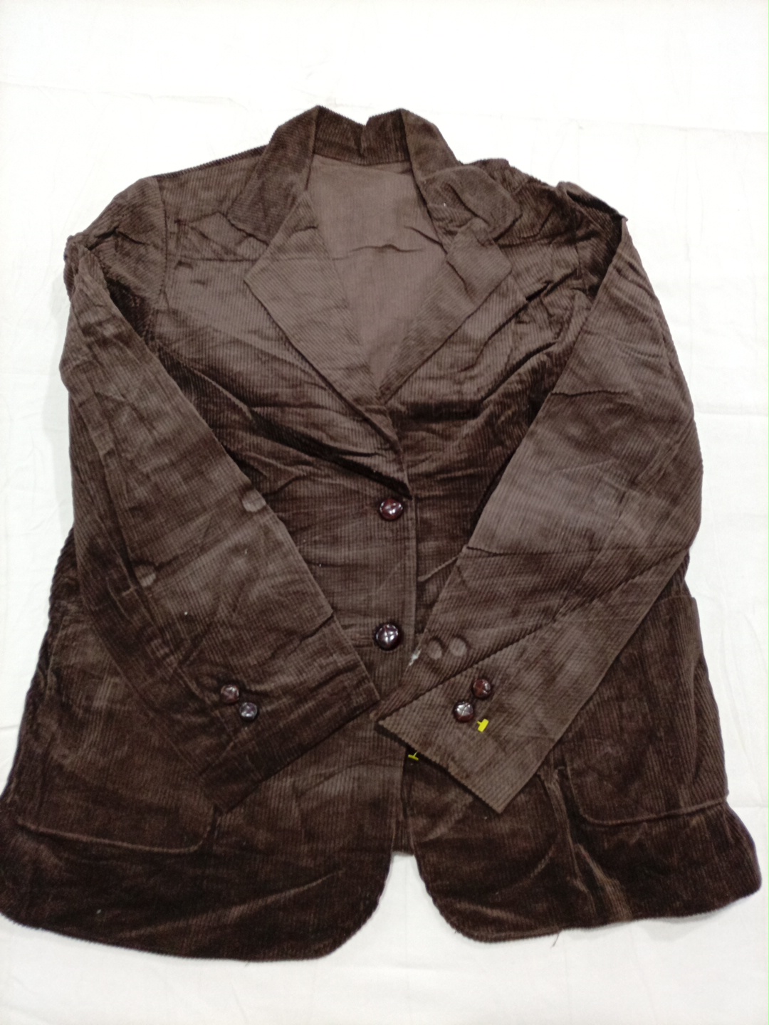 Veste en velours côtelé brun