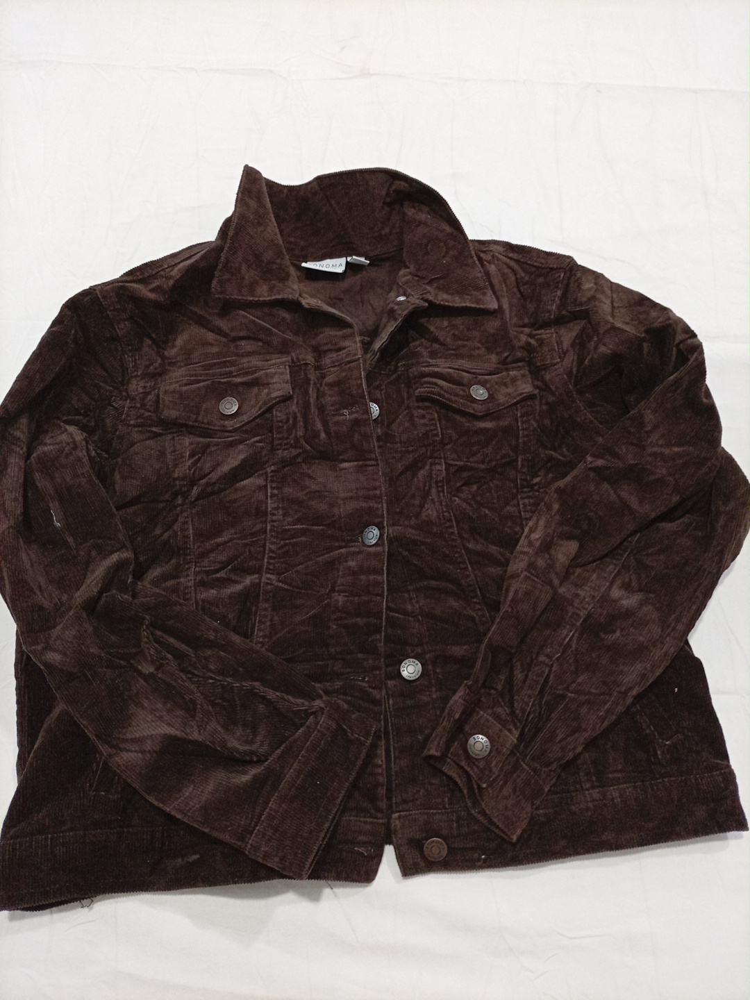 Veste en velours côtelé marron